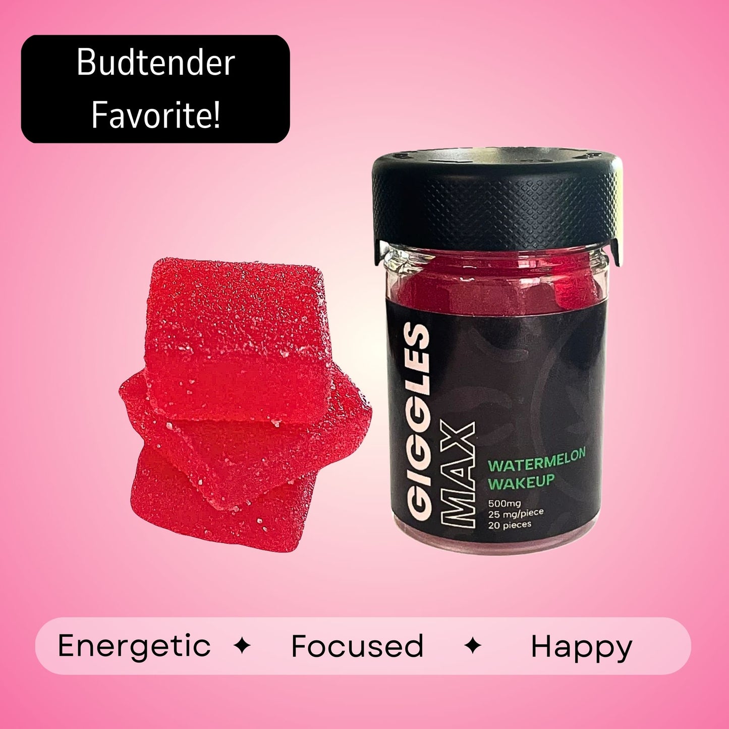 Giggles Max Gummies - 25mg each | 20 count | 500mg total