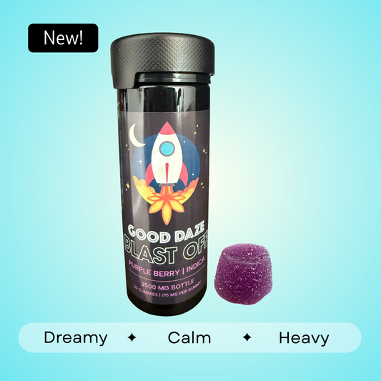Blast Off Indica Gummies - 175mg each | 3500mg total | 20 count
